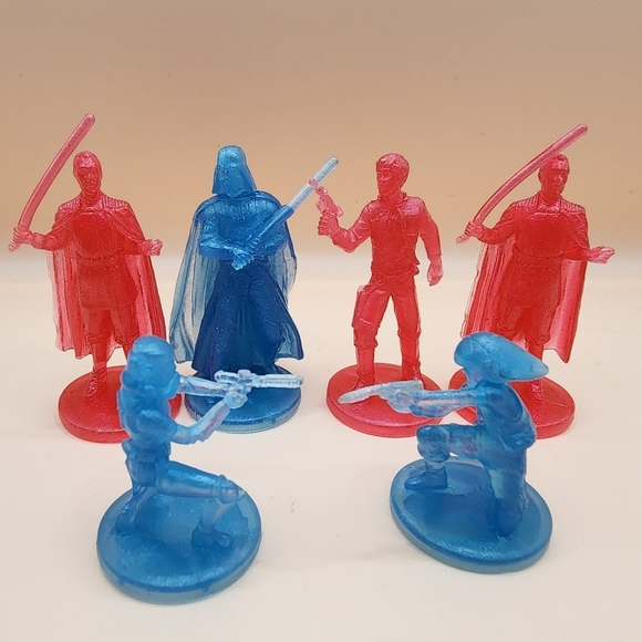 Star Wars Other - 6 Star Wars Hologram Mini Figures Saga Collection Darth Vader Han Solo 2 Inch